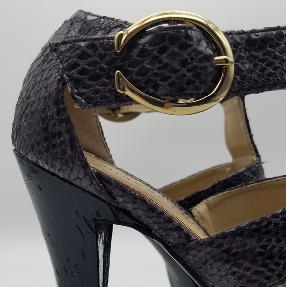 Chinese Laundry Gray Platform Heeled Sandals 8.5 M - Picture 4 of 11